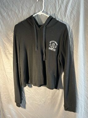 Warner Bros. Black Harry Potter Logo Cropped Hoodie